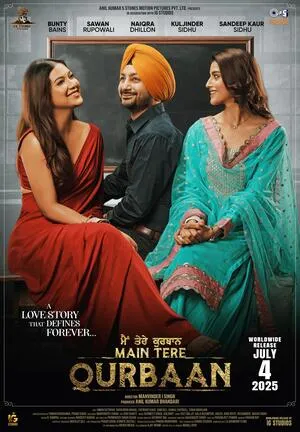 Main Tere Qurbaan 2025 Punjabi WEB-DL 720p- 480p - 1080p Movie Poster