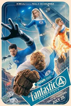 The Fantastic 4: First Steps 2025 Hindi Dual Audio WEB-DL 720p - 480p - 1080p Movie Poster